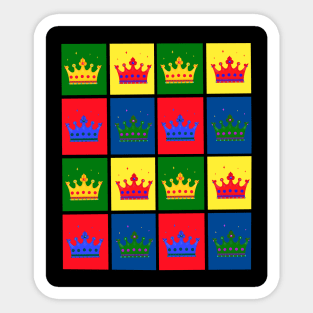 Colorful Crowns Sticker